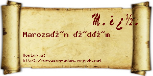 Marozsán Ádám névjegykártya